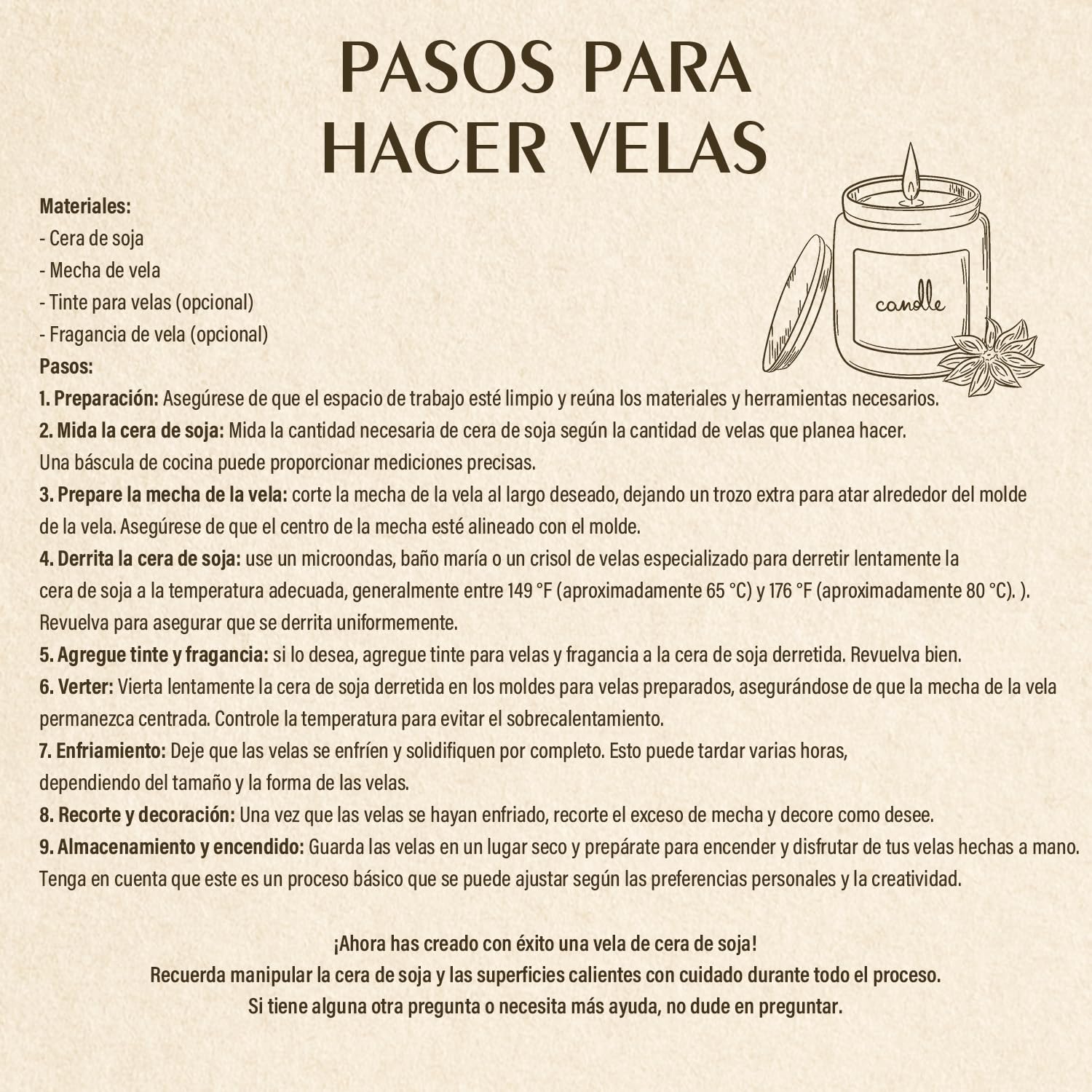 Cera de Soja para Velas 10kg, Cera de Soja Bajo Punto de Fusión para Hacer Velas Caseras, Material para Velas Aromáticas y de Color, 100% Natural