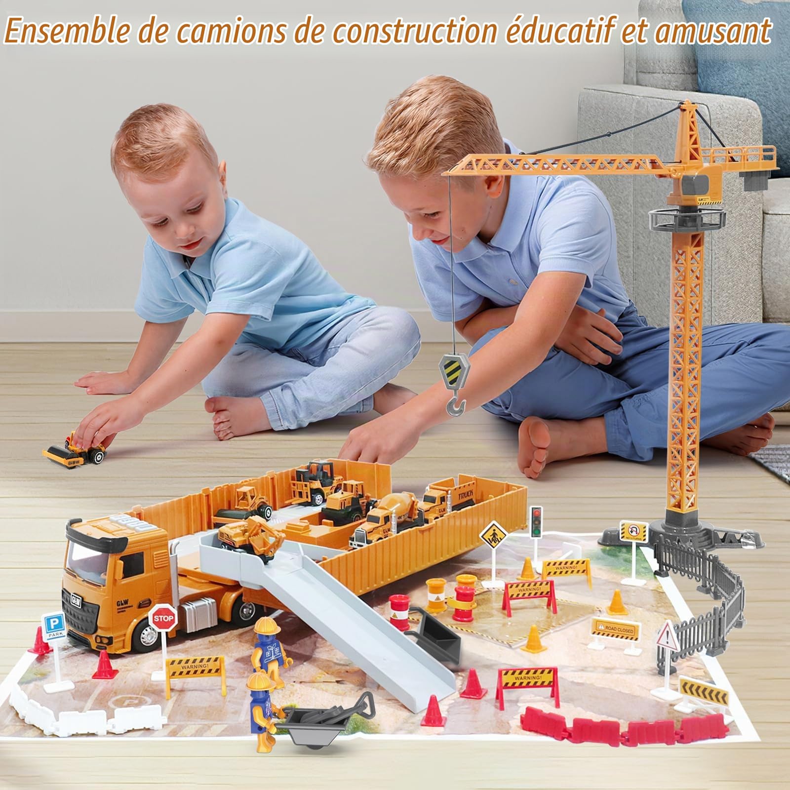 deAO Ensemble de Camions de Construction avec Pièces Mobiles
