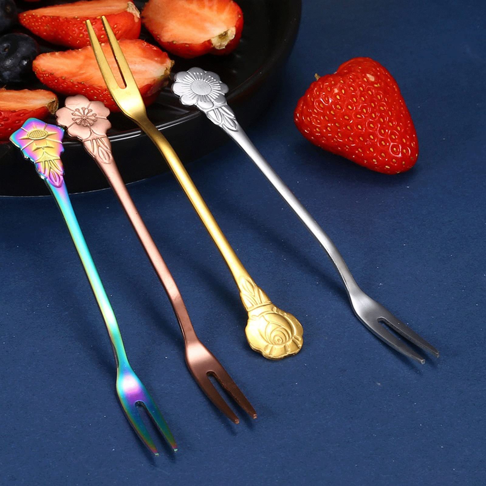 Amazon.co.jp: フォーク 3本 ステンレススチール 2本歯フォーク 月餅