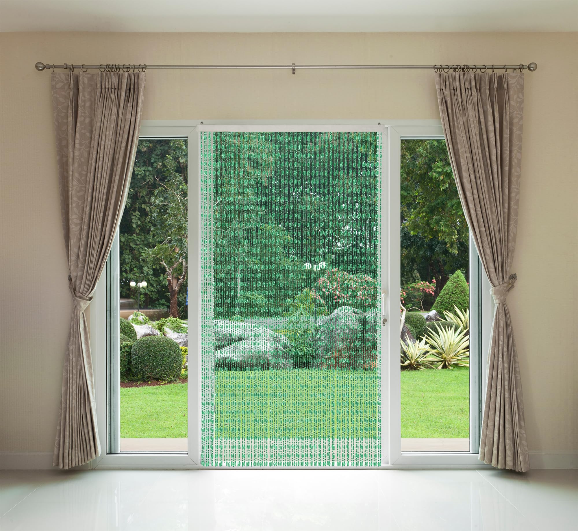 IlGruppone Tenda Antimosche per Porta Finestra a Pannello PVC 100 x 220 cm Verde