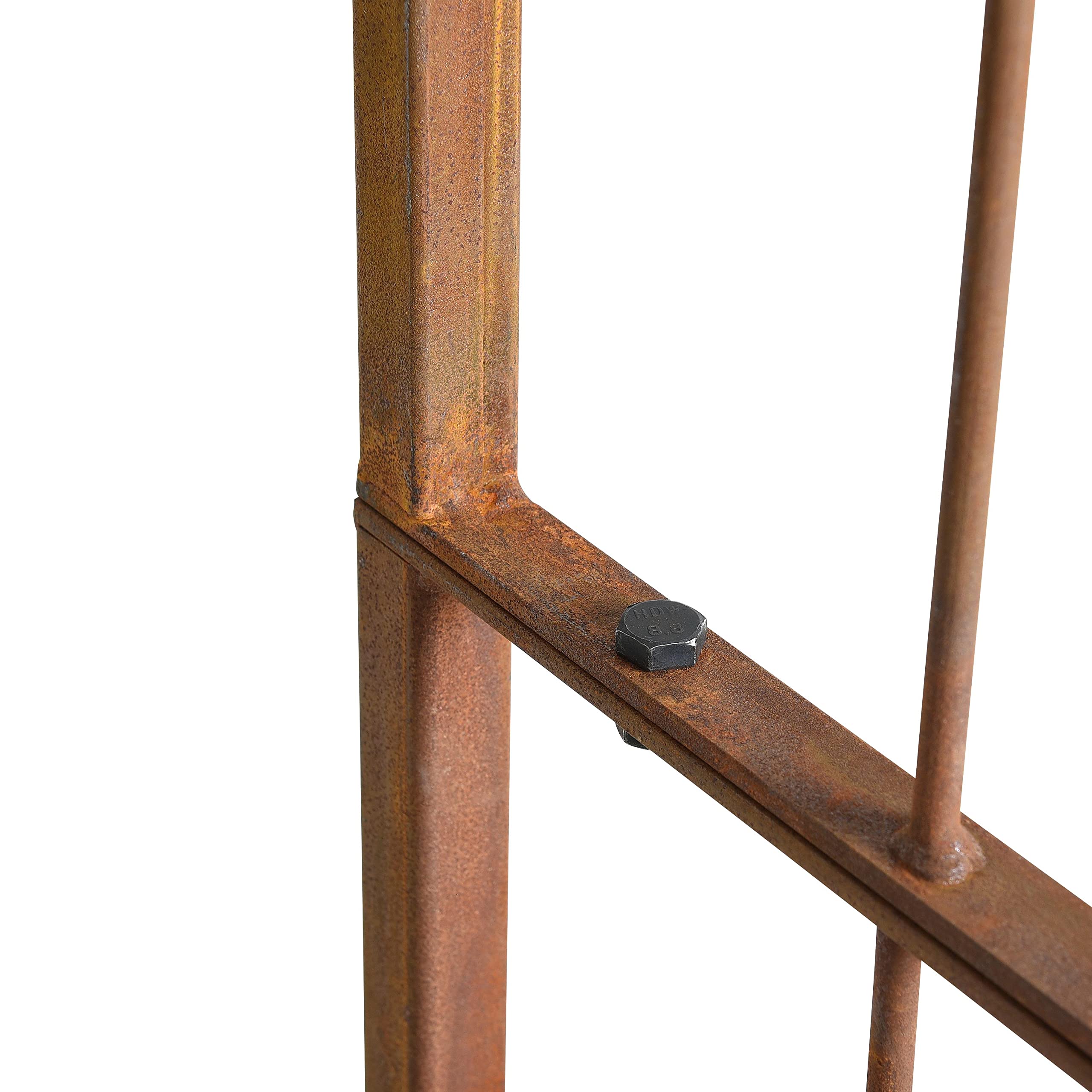 ESTEXO Rosenbogen Rankhilfe Kletterhilfe Rost Metall Rosenspalier Torbogen Bogen Spalier (140 cm)