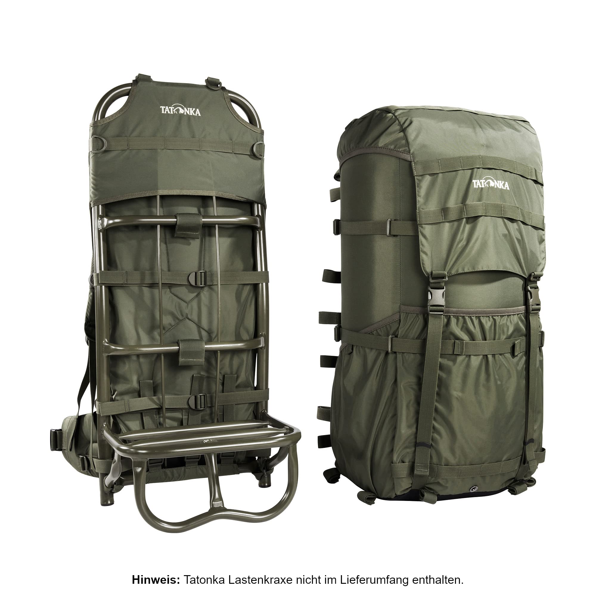 Tatonka 1130 Lastenkraxe, Olive, 78 x 35 x 28 cm, 80 Liter & Unisex – Erwachsene Packsack 2 Lastenkr Kraxe, Olive, 66 x 34 x 25 cm