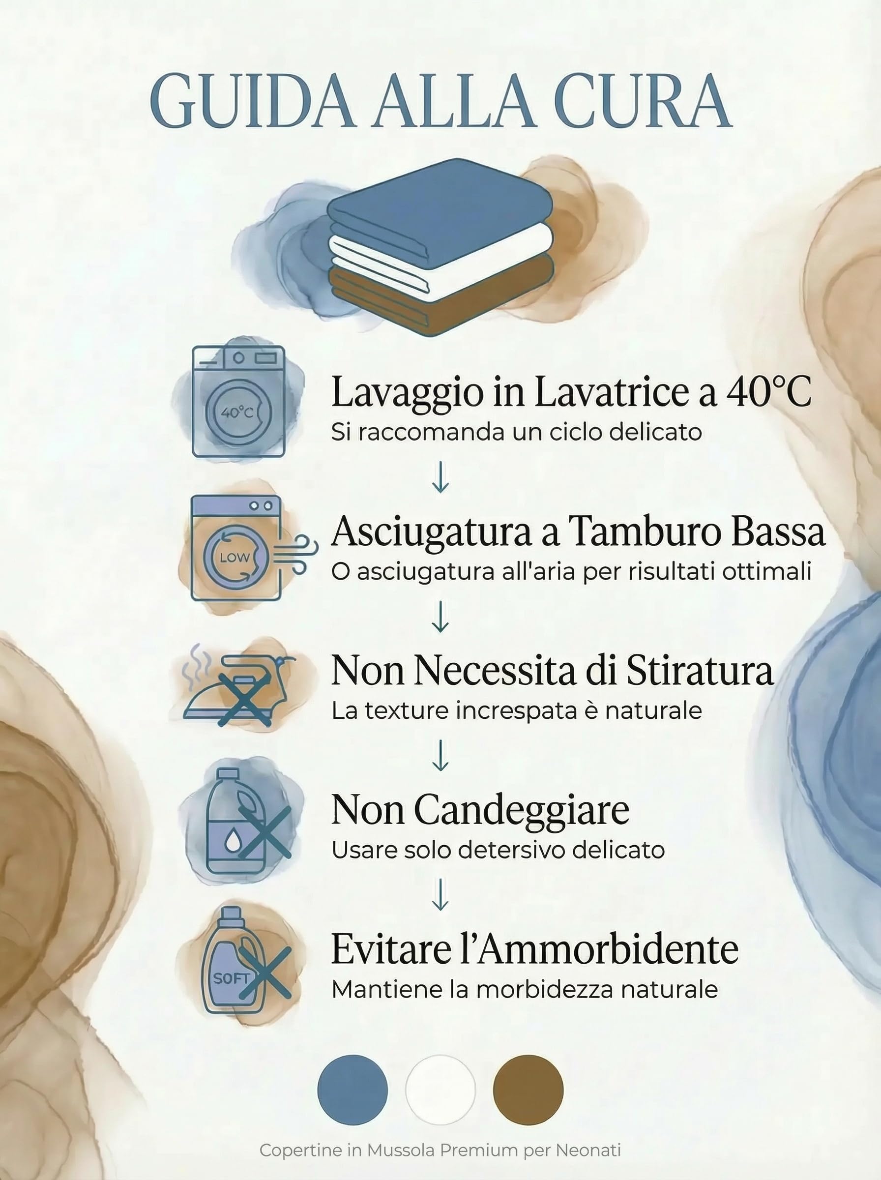 BABYSAFE Mussole Neonato Cotone Biologico 80x70cm Doppia Garza Pacco da 3 Copertina OEKO-TEX Made in Europe