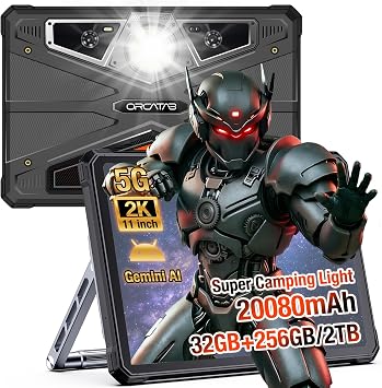 WT1 Pro 5G Rugged Tablet Android 16, 11" 2K 32GB+256GB 20080mAh Work Tablet