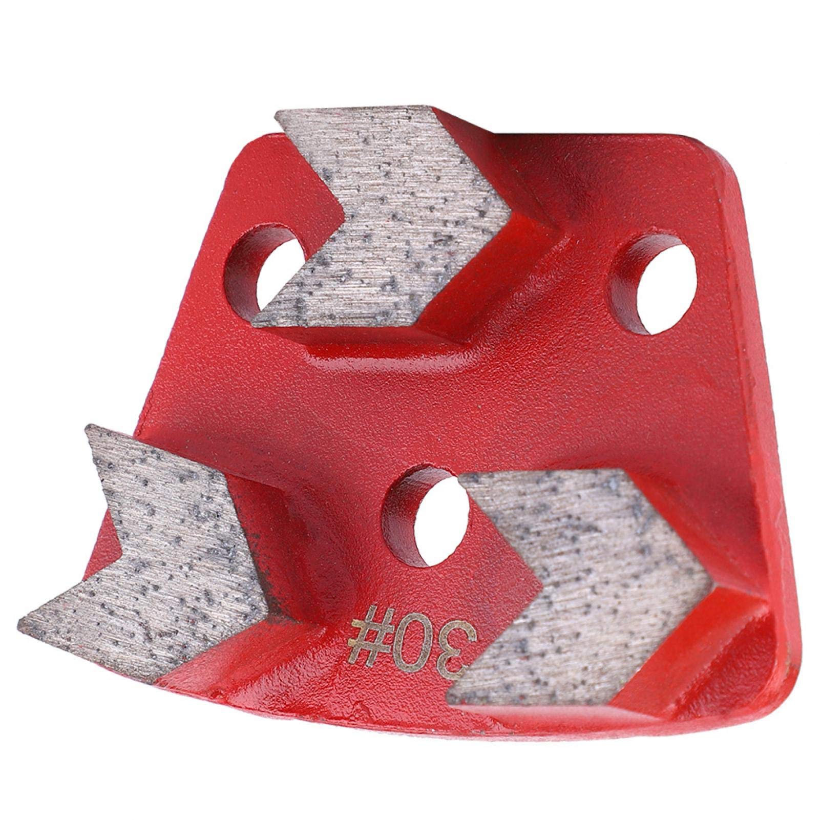 Eujgoov 3 piezas trapezoidal diamante hormigón/cemento/pintura piso pulido disco # 30 grano metal Bond raspador para amoladora piso hormigón