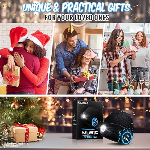 Miniatura 2 de KEZKALS Regalos para el día de San Valentín para él y ella, gorro LED Bluetooth, regalos de San Valentín para hombres, mujeres, él, marido, regalos