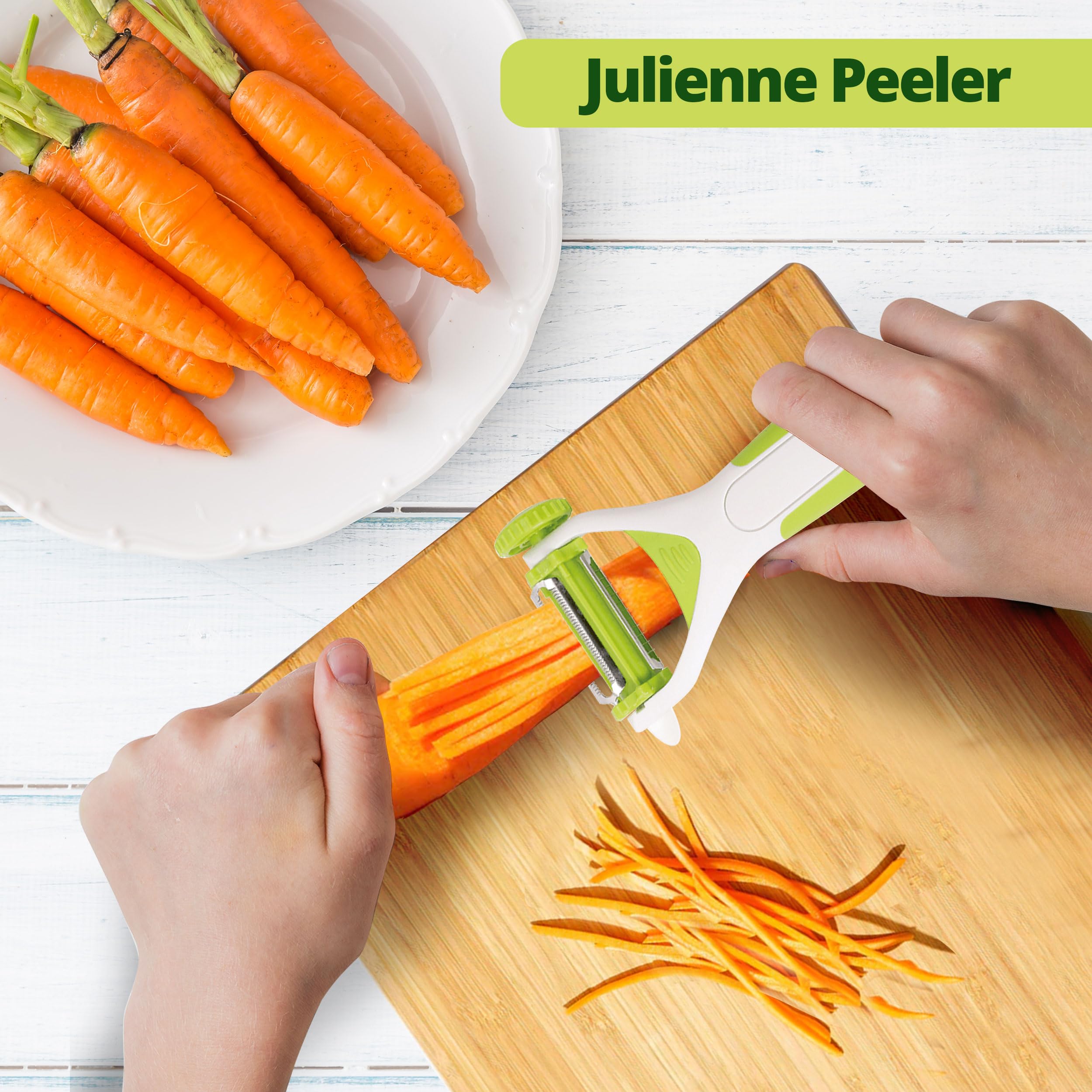 Pelapatate da cucina | 360 rotante pelapatate | 3 in 1 Multi verdure seghettato julienne pelapatate | Gadget e strumenti da cucina