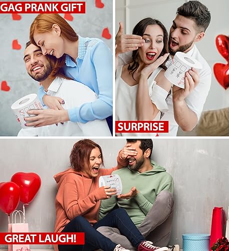 Miniatura 4 de Printed TP Status Pooping - Papel higiénico impreso, divertido rollo de papel higiénico para San Valentín, decoración de baño, regalo romántico para