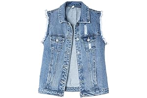 Women's Candy Color Slim Fit Denim Sleeveless Vest