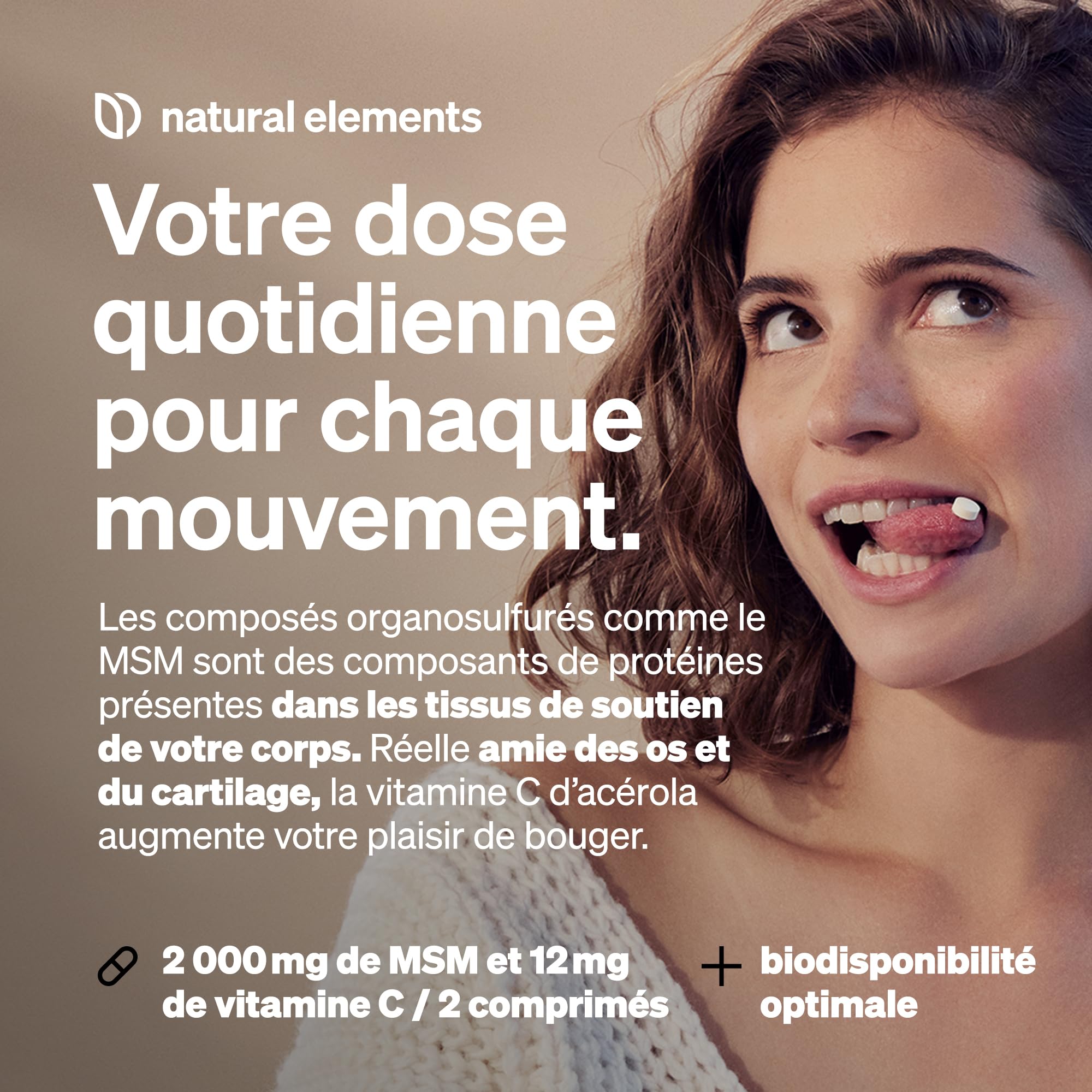 MSM 2000mg + Vitamine C naturelle – 365 comprimés au lieu de gélules – méthylsulfonylméthane – hautement dosé, végane – contrôlé en laboratoire en Allemagne