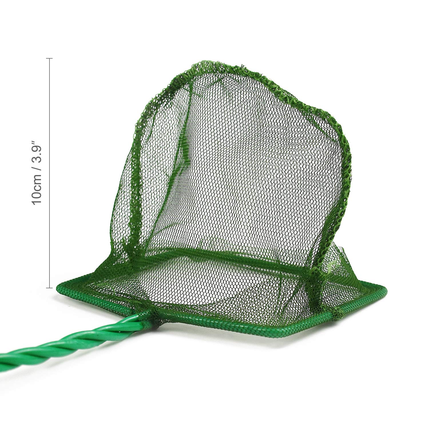 4 Pack 4-Inch Aquarium Fish Nets - Green Nylon Mesh With Plastic Handle  Aquarium Skimmer