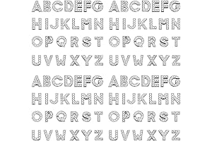 WILLBOND 104 Pieces Rhinestone Letter Charms for Crafting