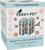 Vista 1 de Perky-Pet 522 Ready-to-Use Clear Hummingbird Nectar in Recyclable Aluminum Can - 4 Cans, 16 oz Each - 64 Fl oz