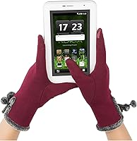 Vista 2 de Dimore Winter Gloves for Women with Touch Screen Fingers Warm Thick Texting