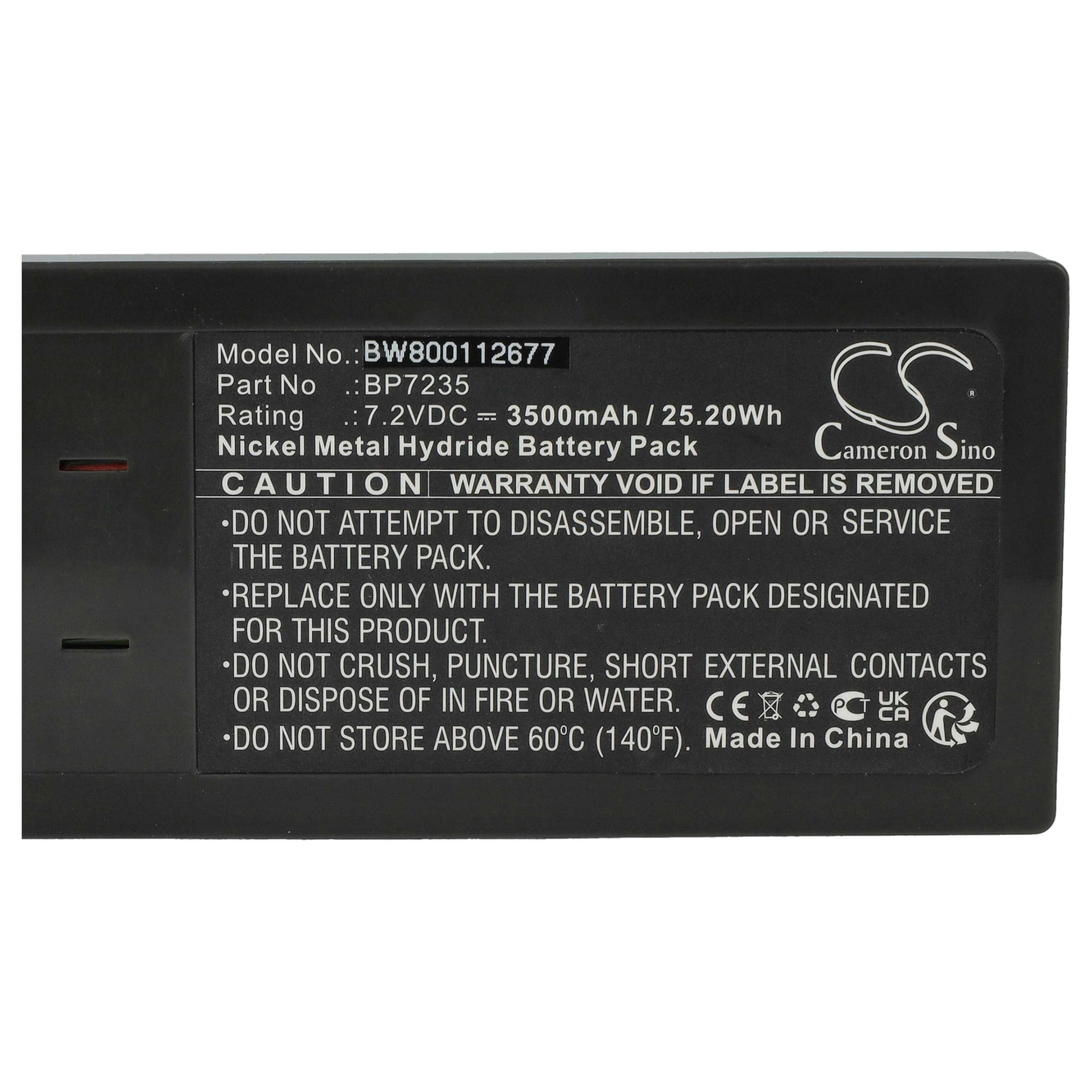 vhbw batteria sostituisce Fluke BP7235, 668225, 116-066 per dispositivo di misurazione (3500mAh, 7,2V, NiMH)