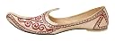RAMRAJ Men's Cream and Red Mojaris - 9 UK gallery image