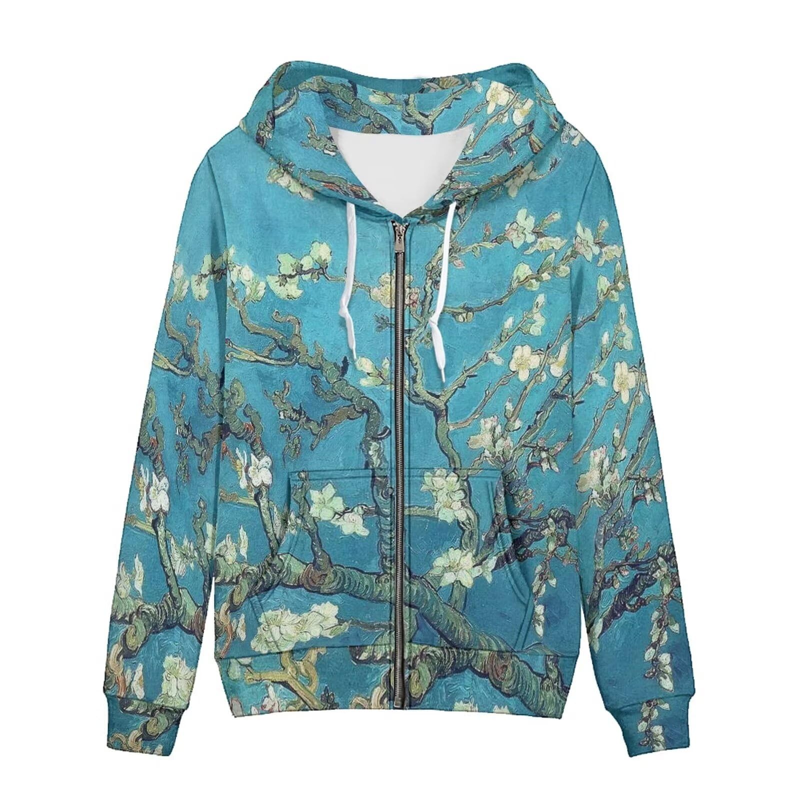 Showudesigns XS-5XL Zip Up Hoodie for Women Sweatshirt Pullover