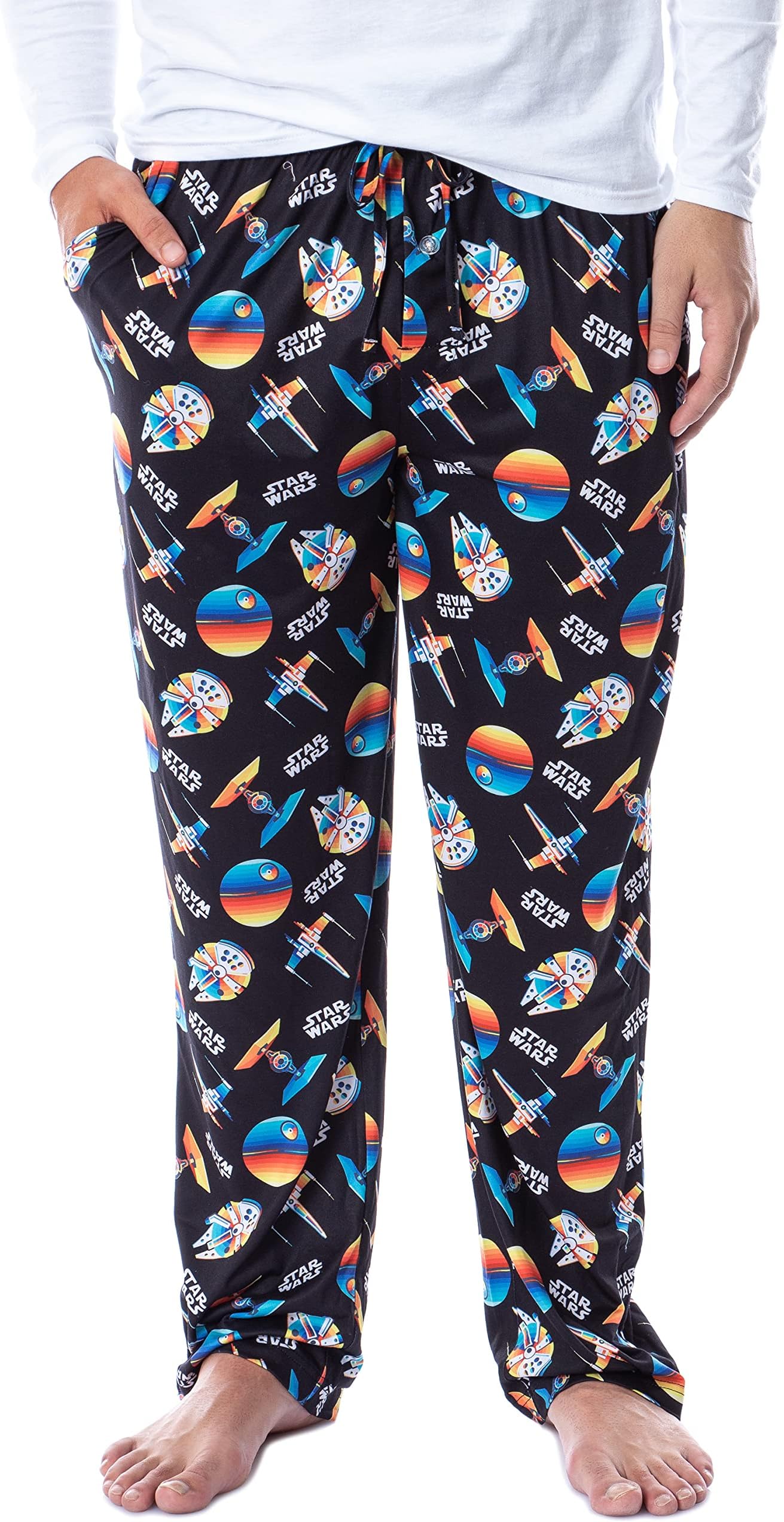 IntimoStar Wars Ships Millennium Falcon Death Star and More Mens' Pajama Pants