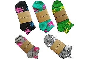 5 Pairs Marijuana Socks Comfort for US Men and Women