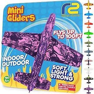 Safe Foam Airplanes 3-Pack - Outdoor Throwing Toys & Party Favors for Girls (Ages 4+)