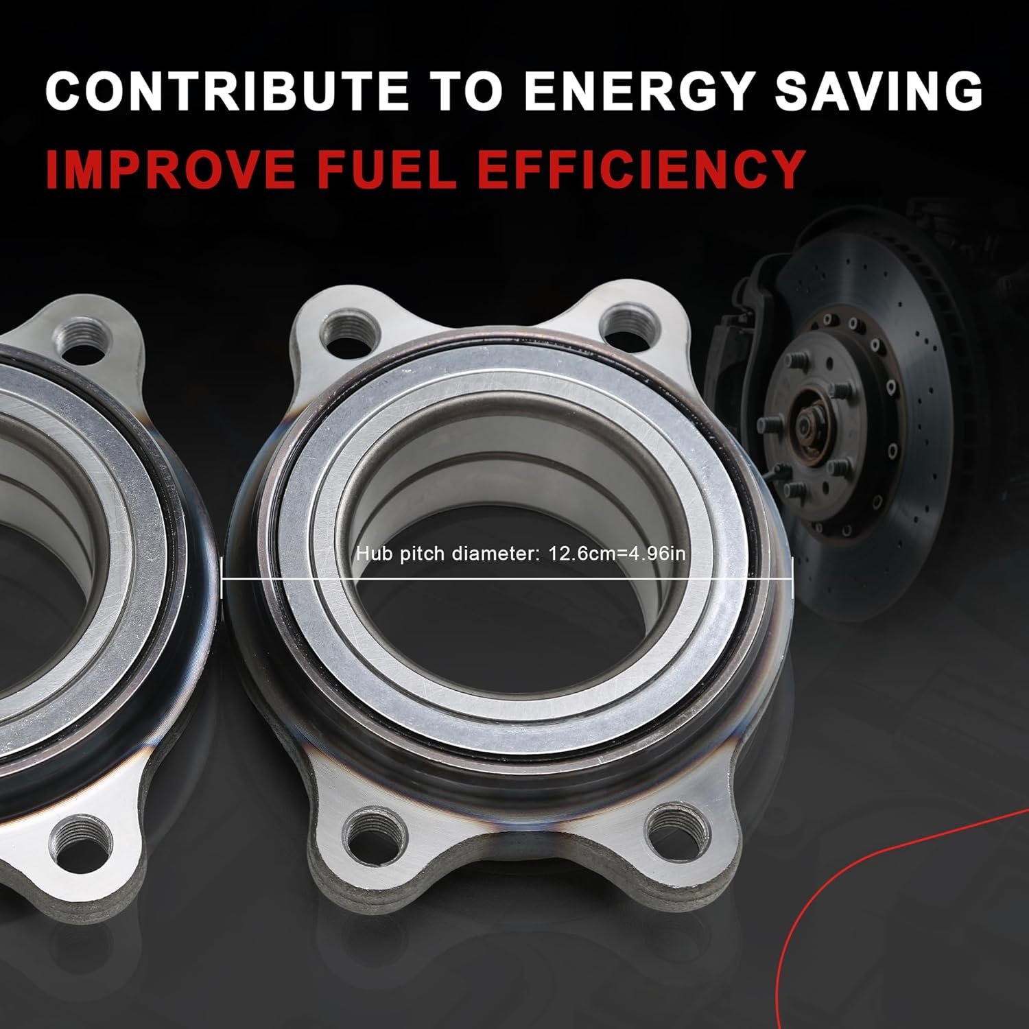 8KD407625 8E0407643A Left & Right Side Wheel Hub Bearing Assembly with Bolt Compatible with Audi A4 Quattro A5 A6 A7 A8 Q5 R8 Porsche Macan (2 Pcs)