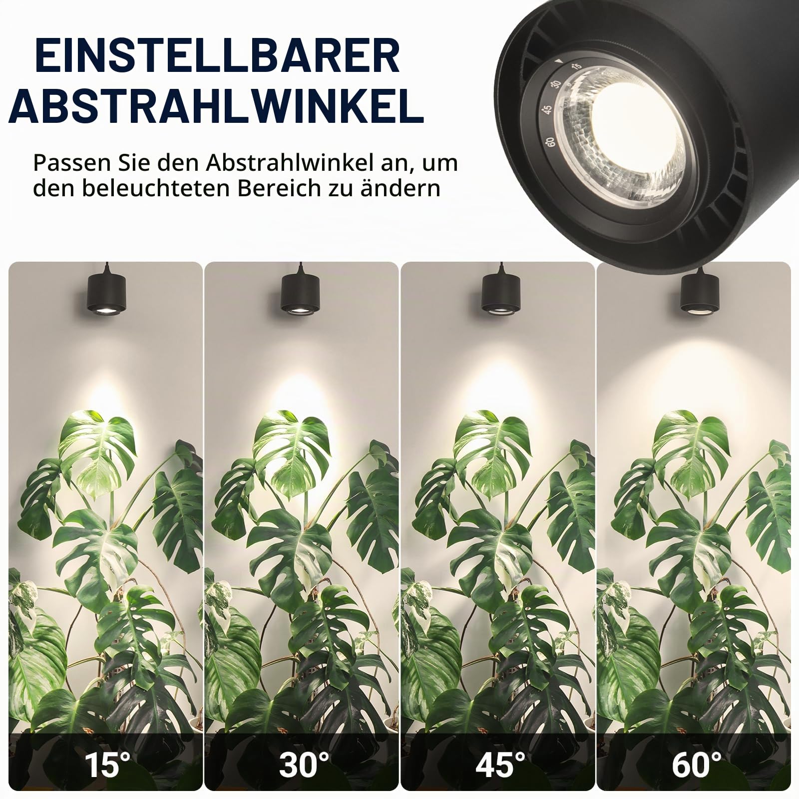 Barrina TR40 Hänge-Grow Lampe für Zimmerpflanzen, 40W, Vollspektrum 4000K | Verstellbarer Abstrahlwinkel (15°–60°), Hoher PPFD, Pflanzenlampe mit Timer, für den Indoor-Anbau Großer Pflanzen