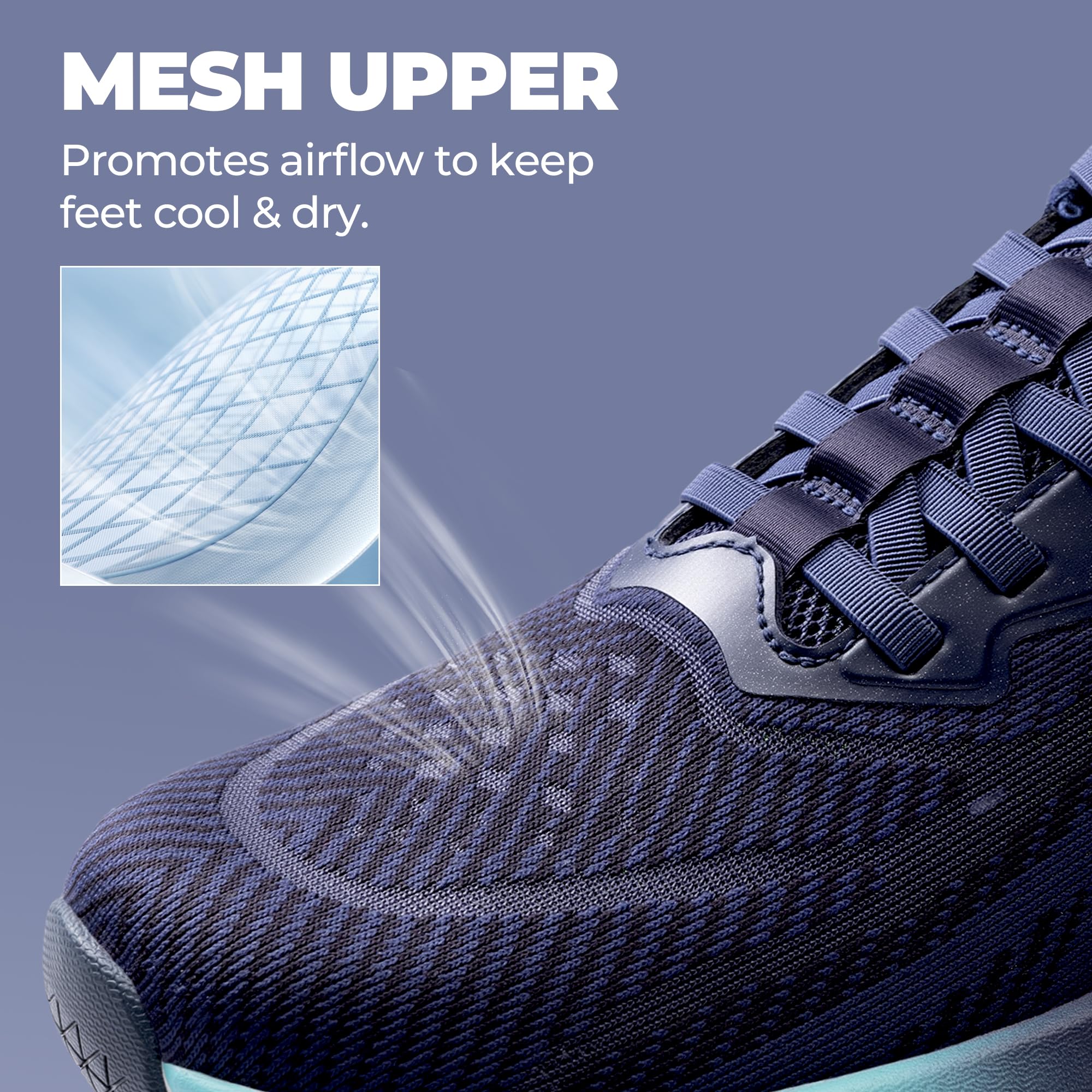 ALLSWIFIT Damskie buty trekkingowe Buty do biegania Buty sportowe Sneakersy Lekkie i oddychające, Niebieska, 37.5 EU