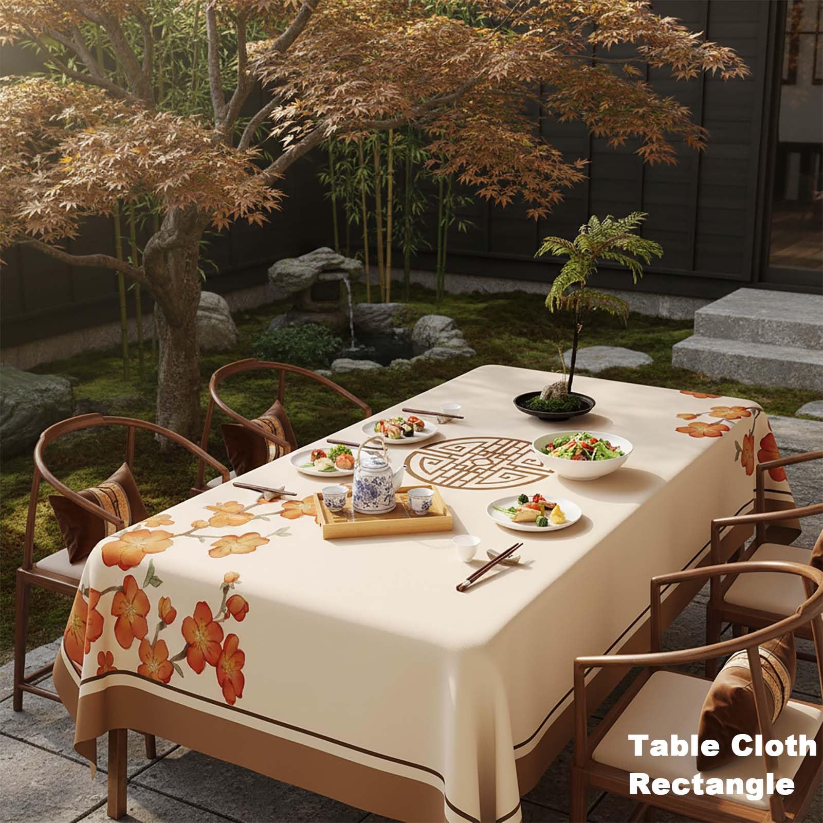 Tovaglia Rettangolare Impermeabile in PVC, Tovaglia Antimacchia Lavabile, Tovaglia Plastificata Resistente al Calore E All'Olio, Copritavolo da Interno Esterno per Festa E Giardino