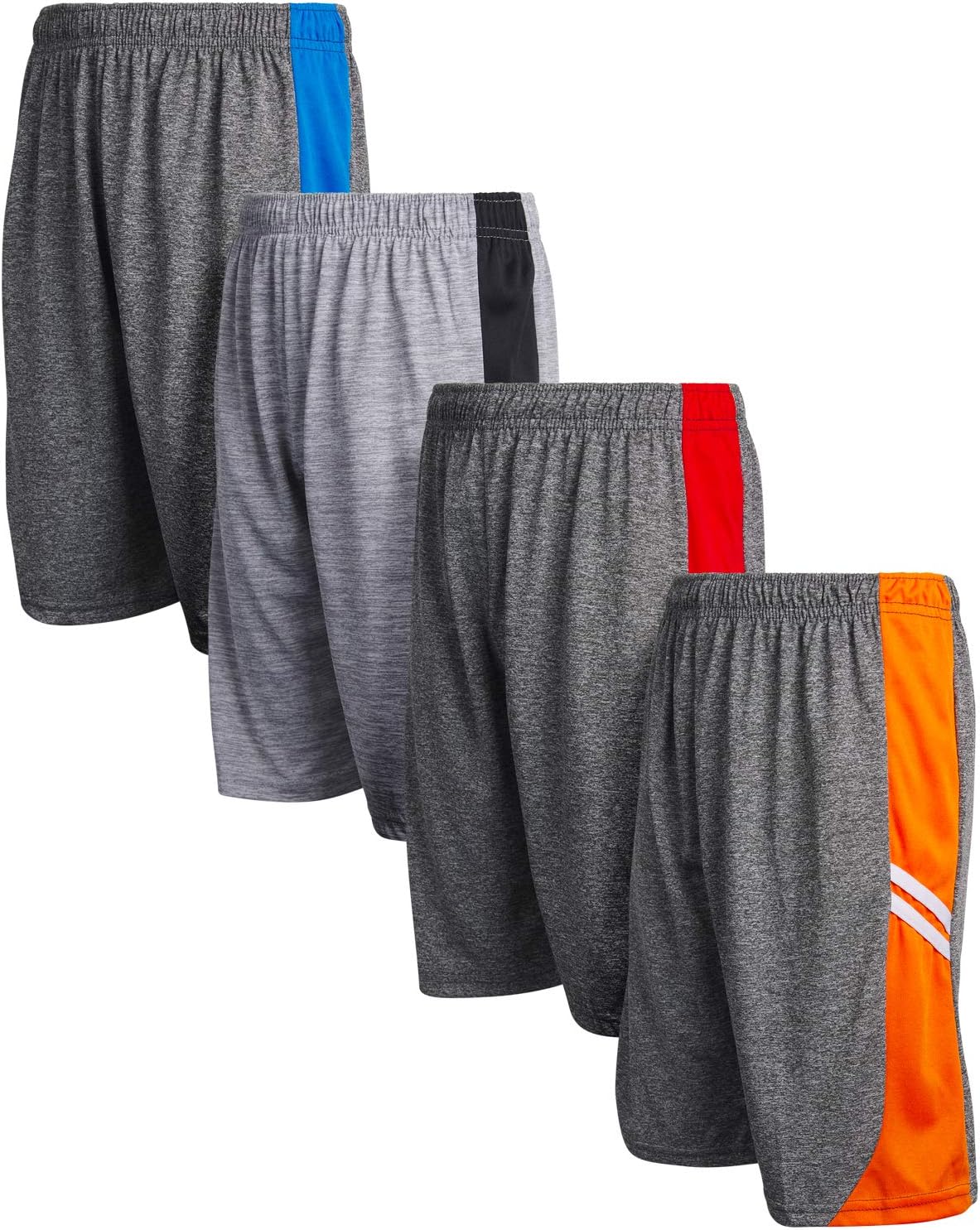 Mad Game Boys Performance Basketball Shorts – Breathable and Lightweight (4 Pack)