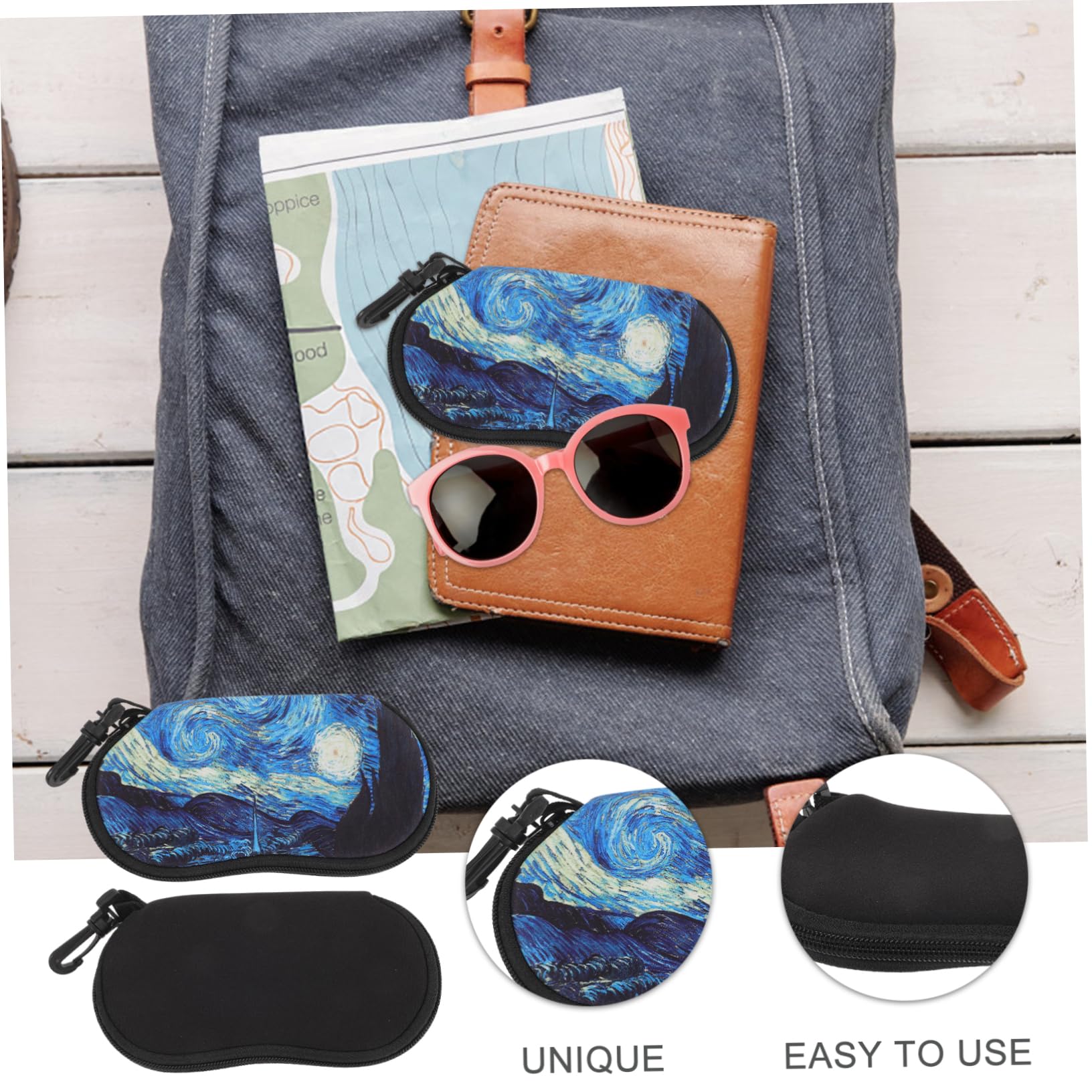 VALICLUD Sonnenbrillenetui Im ​​2er-pack Tragbares Brillenetui Sonnenbrille Organizer Brillenkoffer Auto Fall Brillen-organizer Hartes Brillenetui Für Damen Neopren