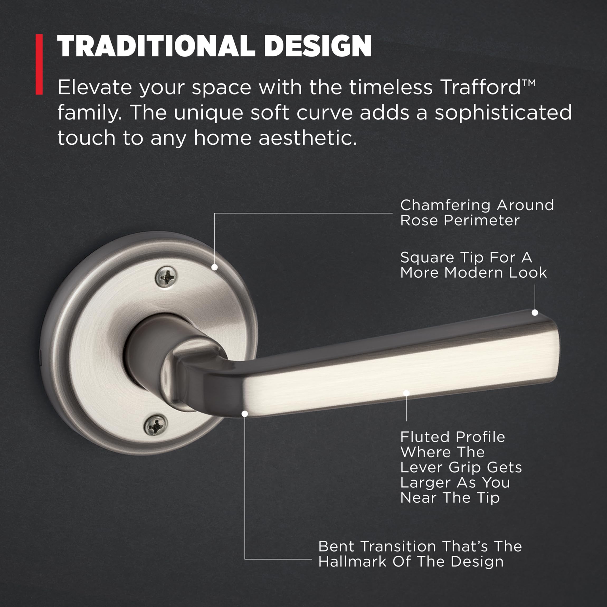 Kwikset Lido Dummy Door Handle, Single Sided Lever For Closets, French Double Doors, And Pantry, Venetian Bronze Non-Turning Right Handed Interior Push/Pull Lever, With Microban Protection - Door Levers - View #5