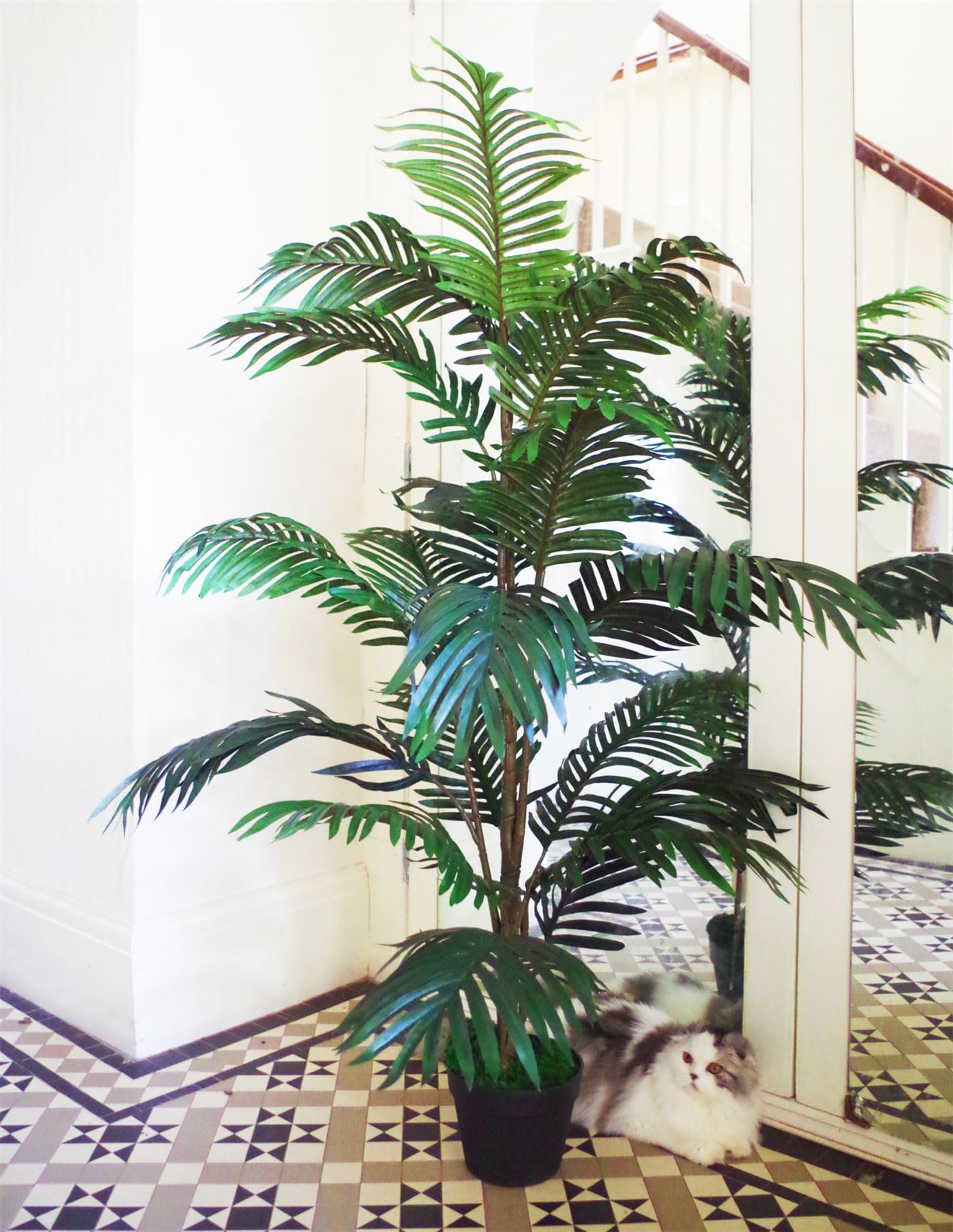 Botanik Realistic Potted Artificial Palm and Tropical Trees - Ready to Display