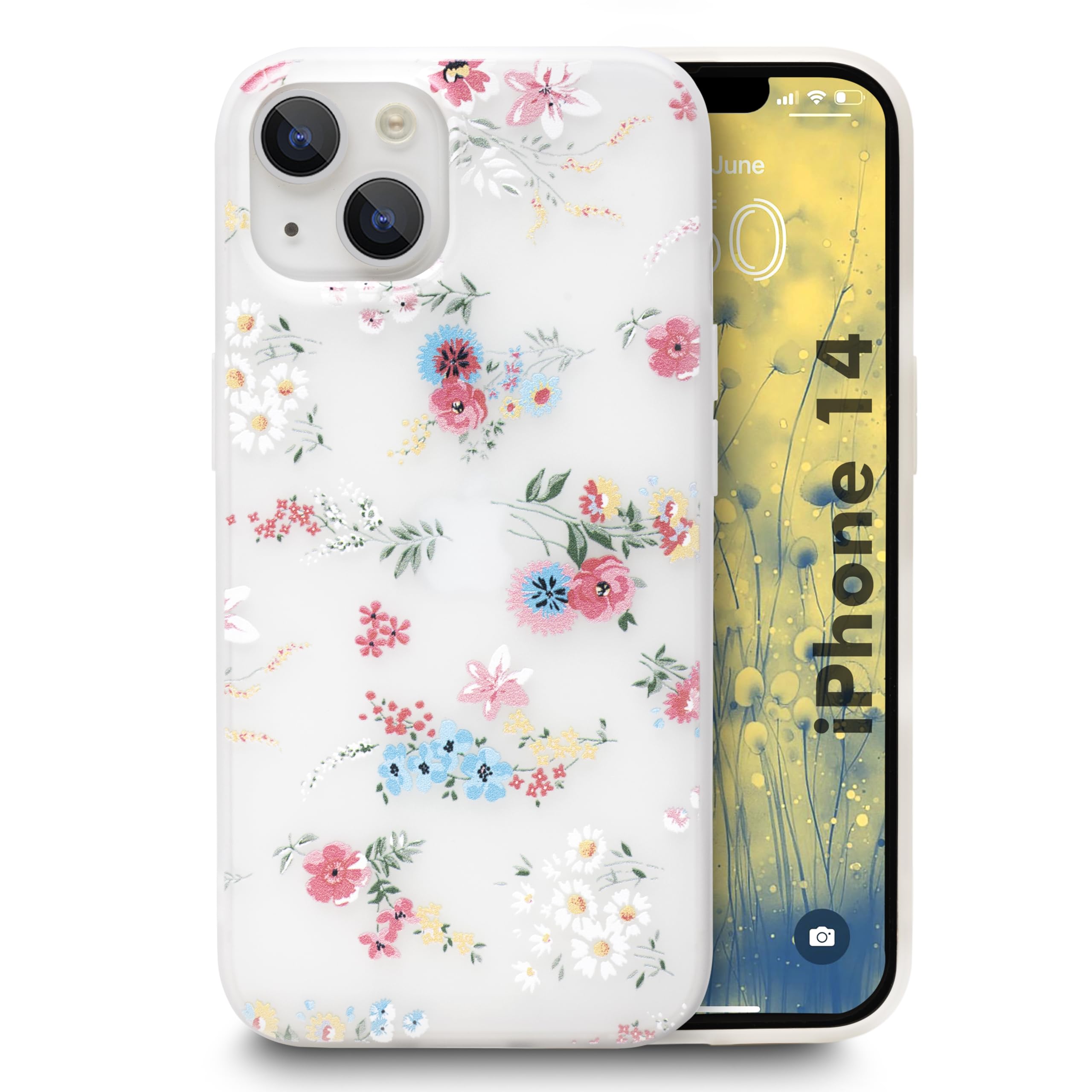 Enflamo Soft TPU 3D Relief Flower Printed Phone Back Case Cover for iPhone 13 / iPhone 14 (Mix Lilies), White (B0BGSY22NZ) Amazon Price History, Amazon Price Tracker