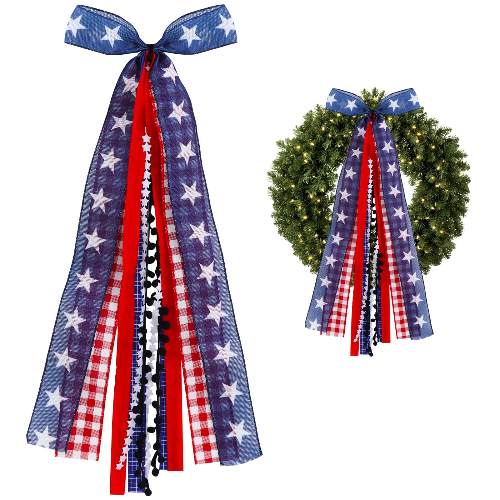 Patriotic Assorted Ribbon Bow