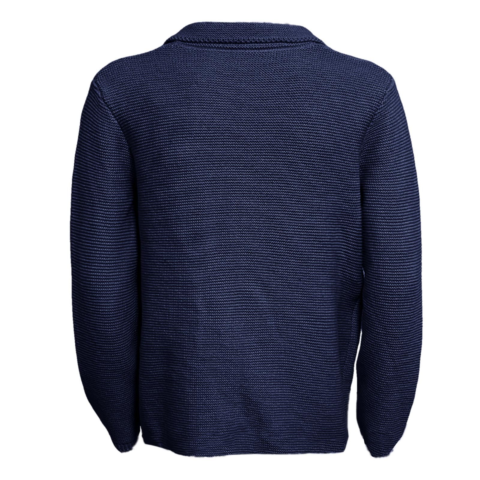 Generisch Cardigan da uomo risvolto doppiopetto cardigan scollo a V maglione con bottoni cardigan leggero maglione da lavoro maglione casual maglieria moda invernale stile elegante