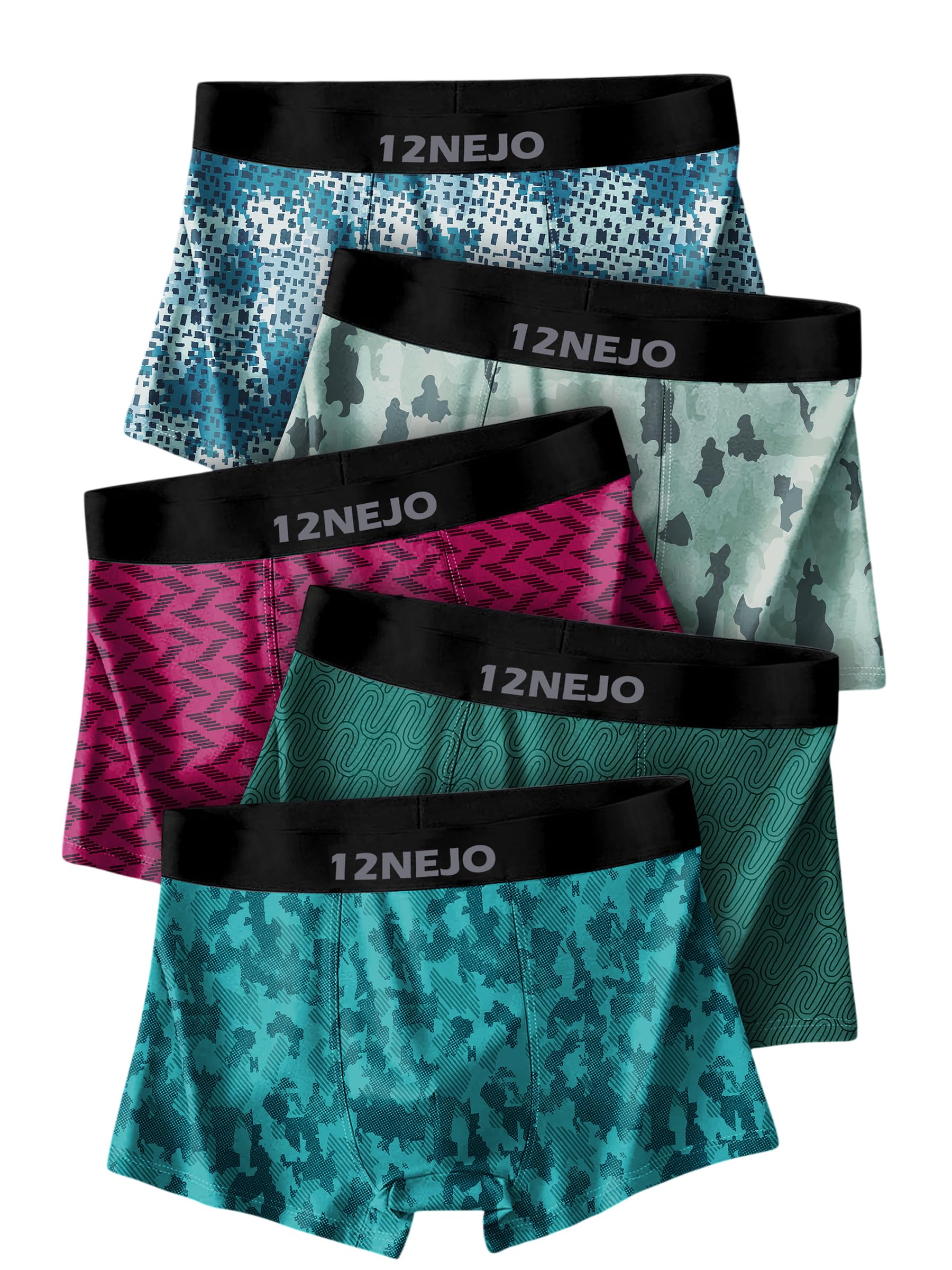 Men’s Boxer Shorts Pack of 5 | Soft Printed Trunk Underwear with Elastic Waistband | Comfortable Innerwear for Men-image-29