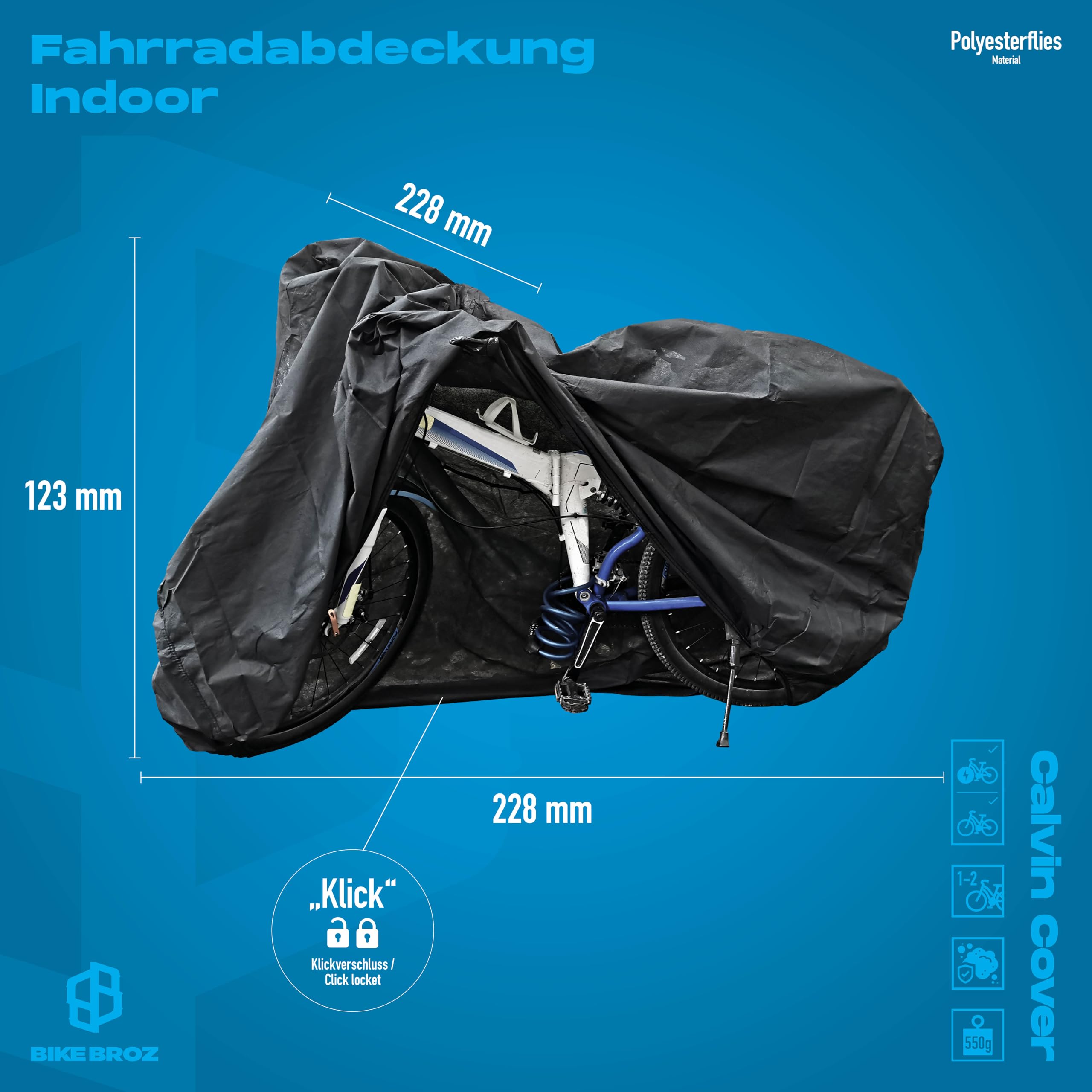 SCHUTZHÜLLE INDOOR BIKEBROZ, CALVIN COVER - 3