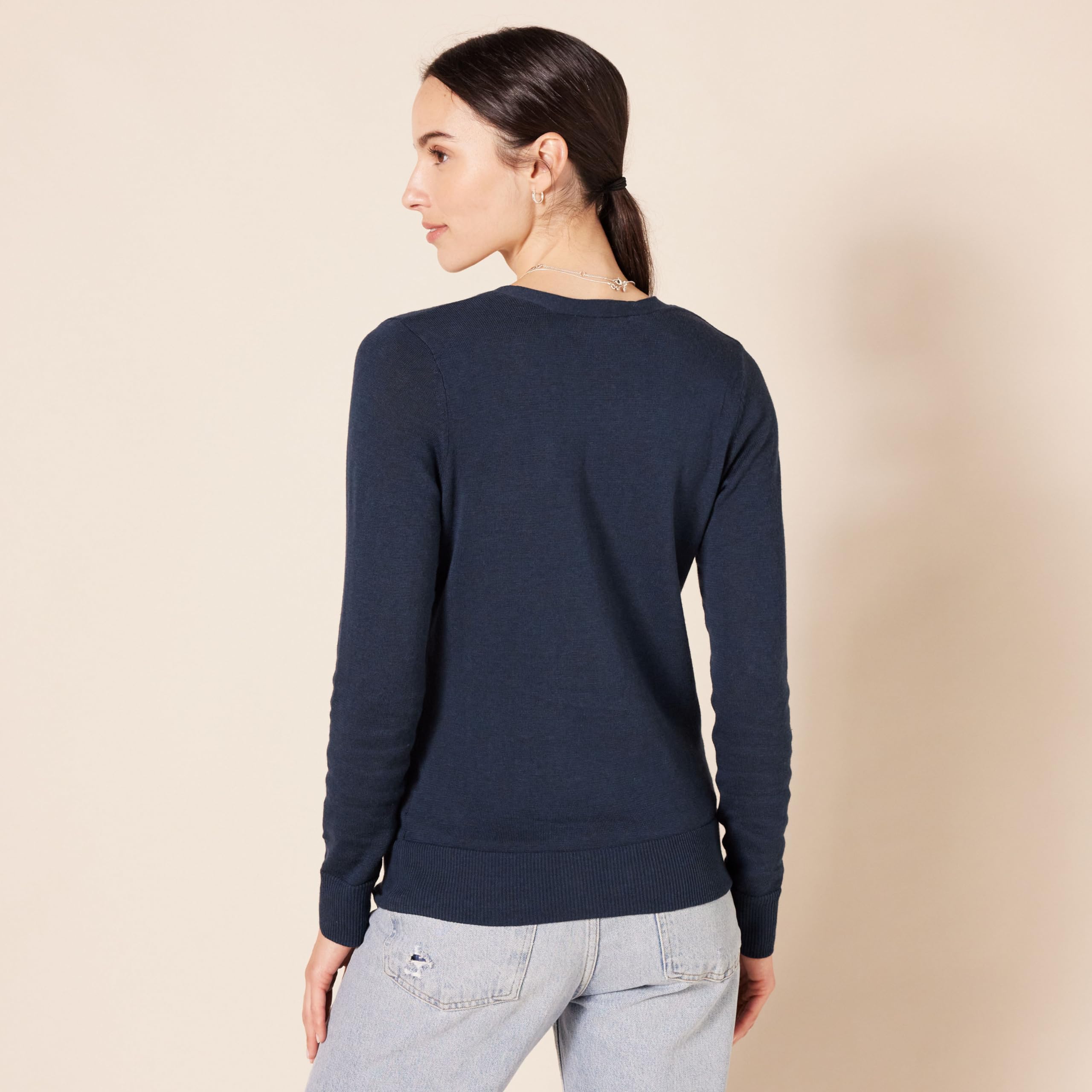 Amazon Essentials Cardigan Leggero Girocollo (Disponibile in Taglie Forti) Donna