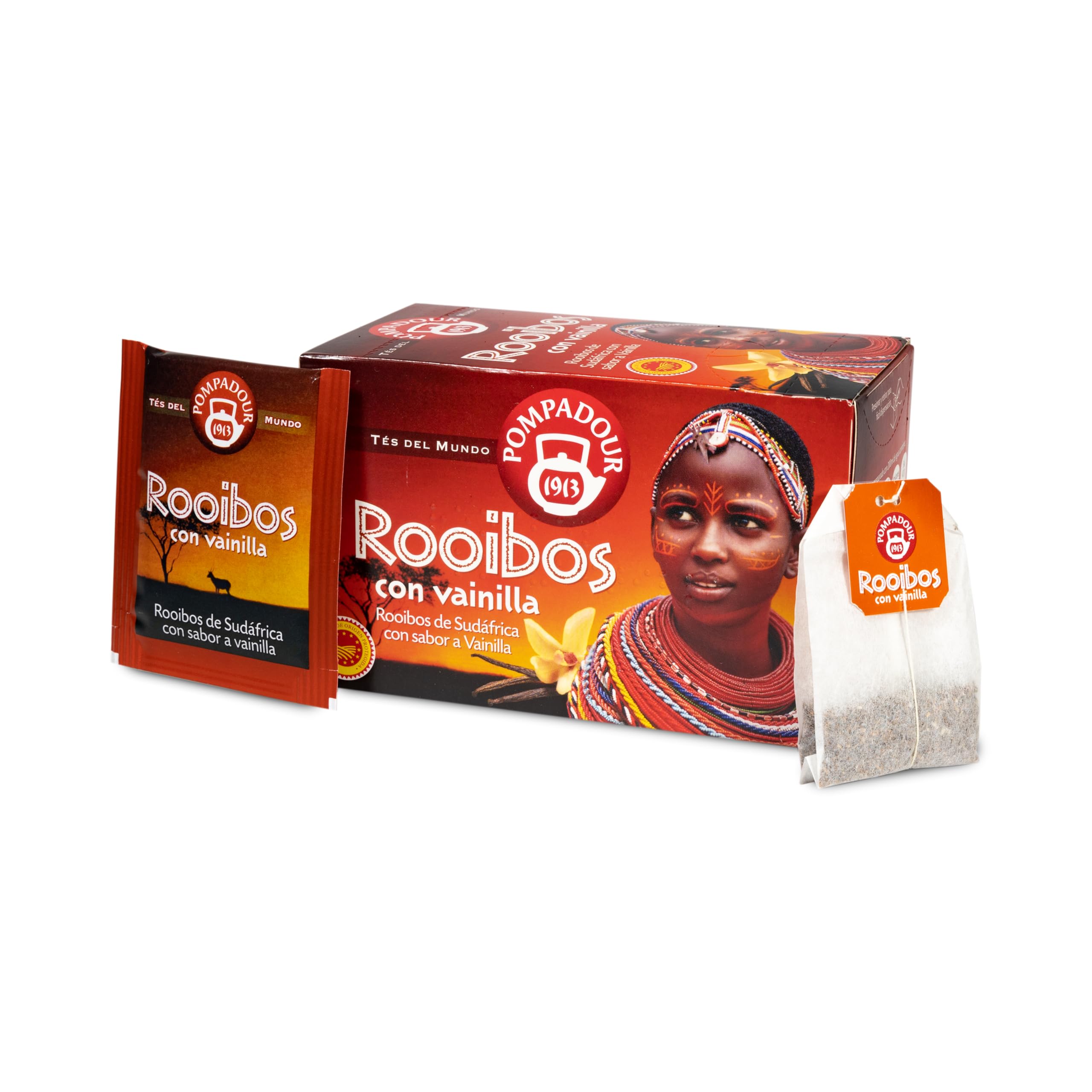 Pompadour Té del Mundo Rooibos Vainilla - 20 Bolsitas