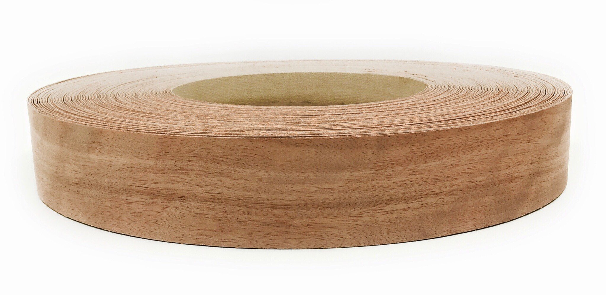 Edge Supply Brand Mahogany 2" x 25' Roll Preglued, Wood Veneer Edge Banding, Flexible Wood Tape, Easy Application Iron On with Hot Melt Adhesive. Smooth Sanded Finish Veneer Edging (2" x 25')