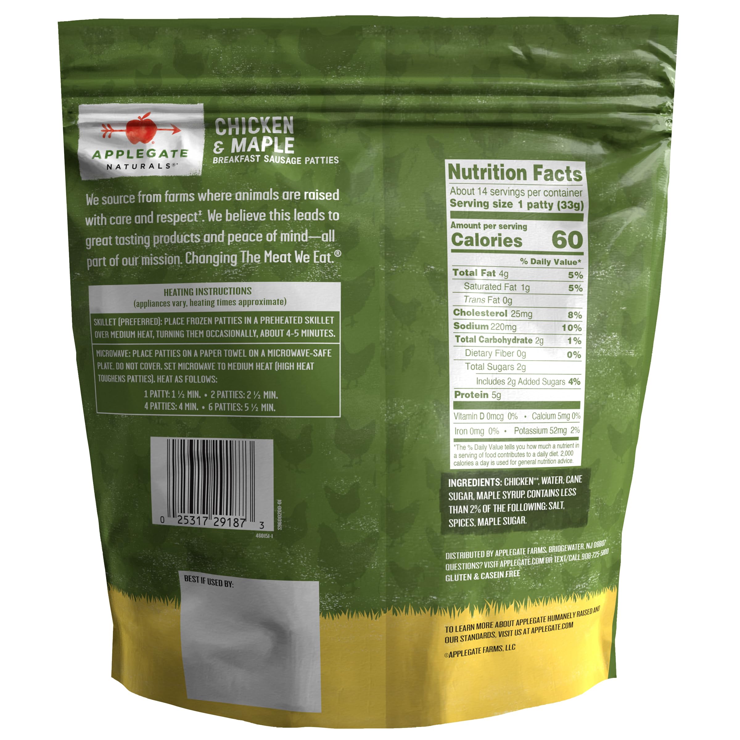 Applegate Chicken Maple Breakfast Sausage Patties 16 oz — view 3