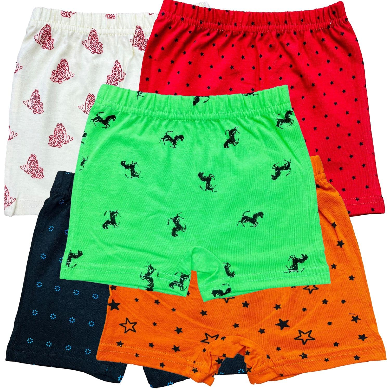 Fasha Kids Printed Unisex Bloomer Underwear 100% Cotton Soft Comfortable | Skin Friendly | Innerwear | Pack of 5-image-24