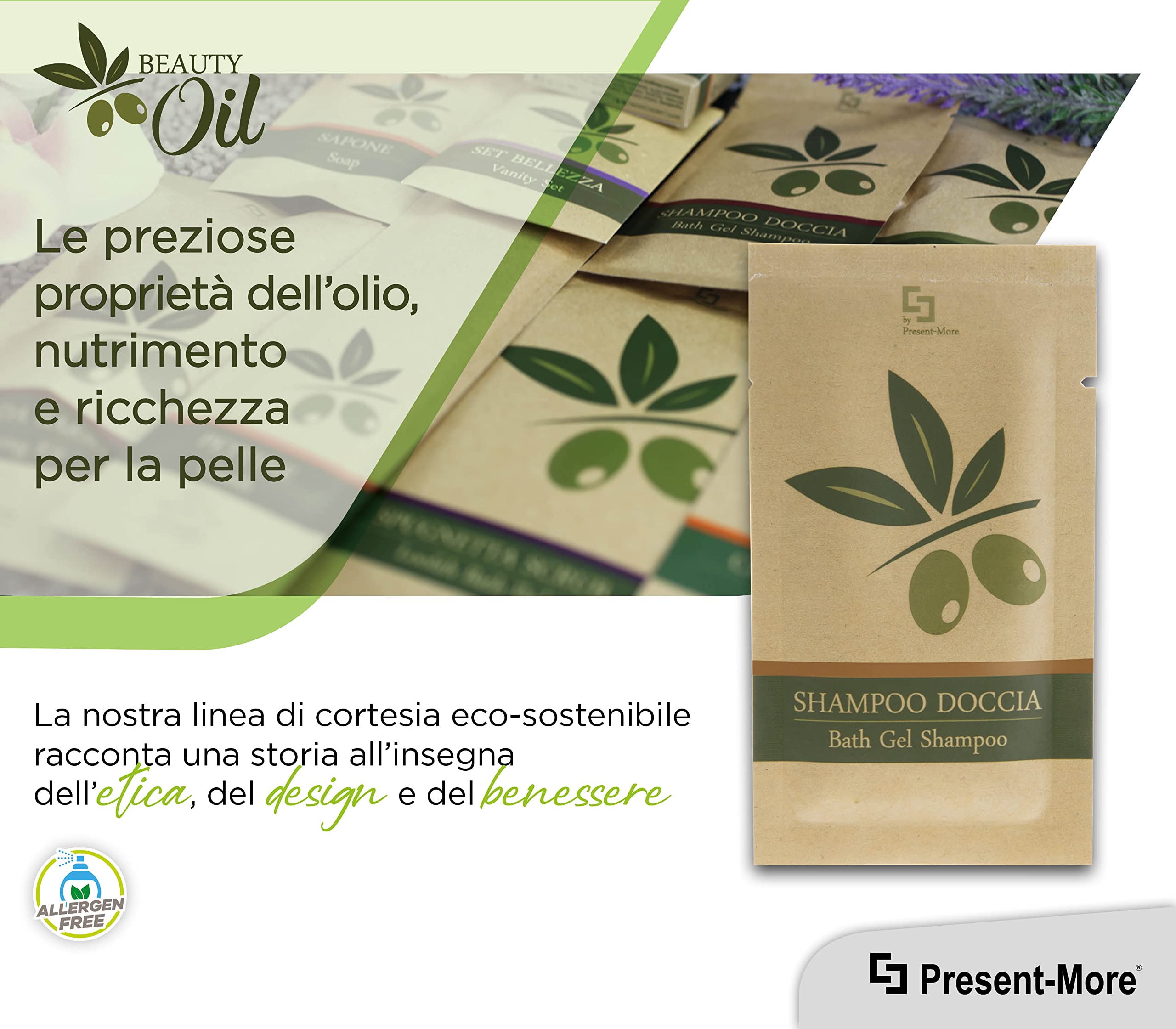PRESENT-MORE - Doccia Shampoo 15ml Beauty Oil - 250 Pezzi