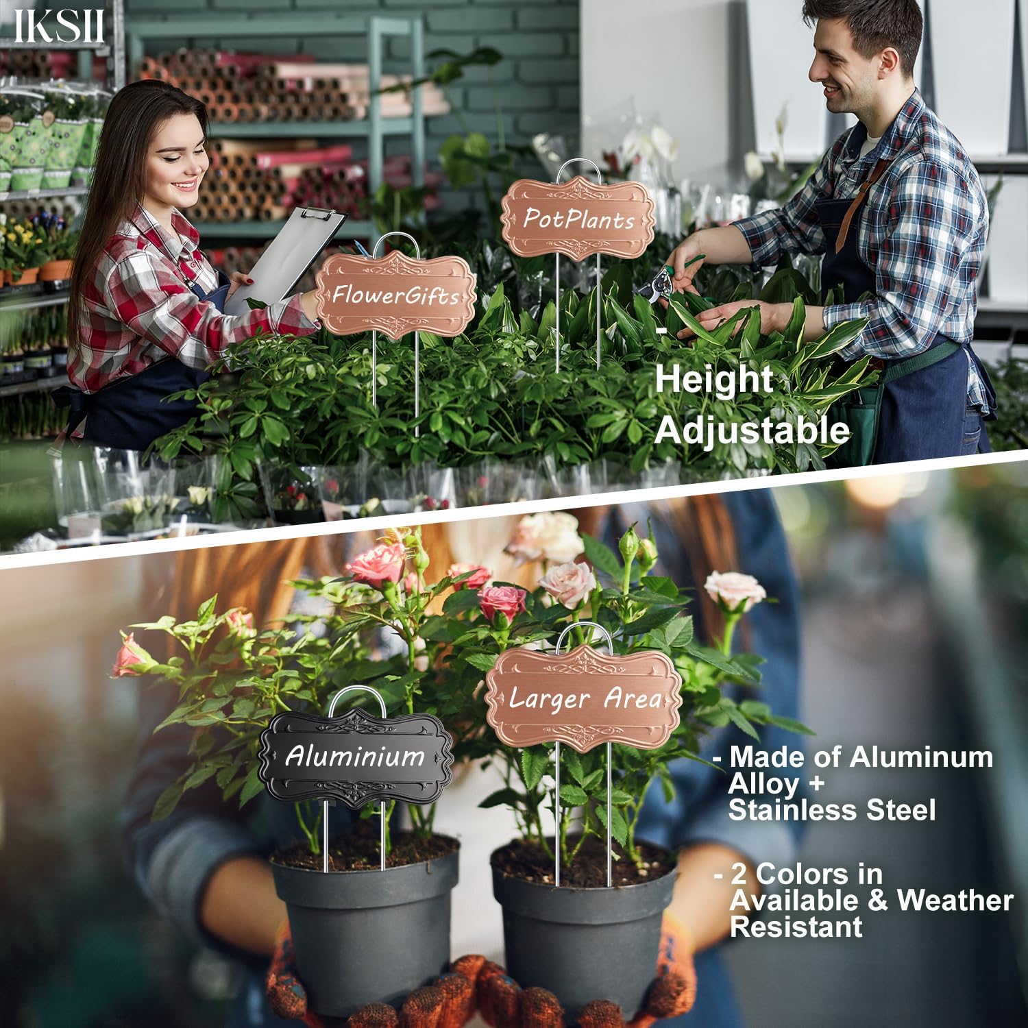 30 Pack Metal Plant Labels,Larger Area 3.7"X 2" Waterproof Garden Markers for Plants Outdoor with 2 Pens,Reusable Aluminum Plant Label Stakes Name Tags for Vegetables Herb Flowers Seedlings - Image 5