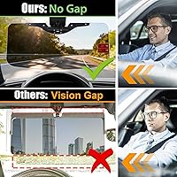 Vista 3 de Visera solar para automóvil, (juego de 2 piezas) UV400Anti- Polarizada/Antideslumbrante, Extensor de visera de coche fácil de instalar, negro/2