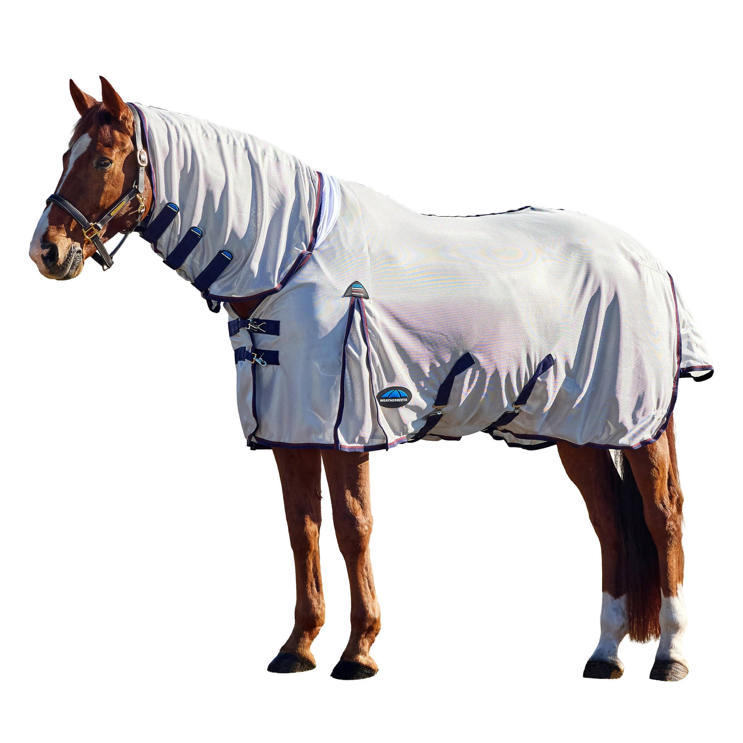 WeatherBeeta ComFiTec Airflow Fly Sheet Combo, Grey/Navy/Burgundy, 4'6