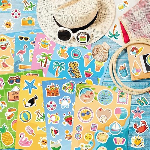 Miniatura 10 de SEPGLITTER Calcomanías de corazón, 40 hojas de calcomanías de corazón para el aula, calcomanías para el día de San Valentín para niños y niñas,