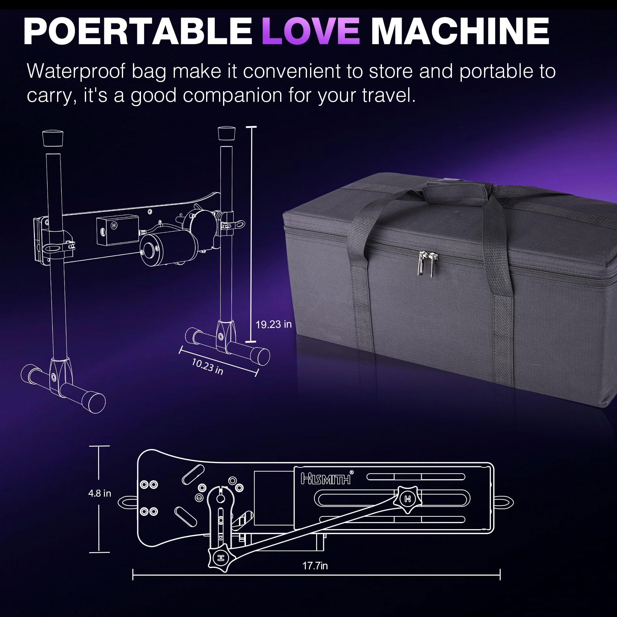 Hismith Premium 3.0 Pro, Sex Machine with KlicLok System, Wire and Intelligent APP Controlled Love Machine with Dildo,Purple: APP Controlled