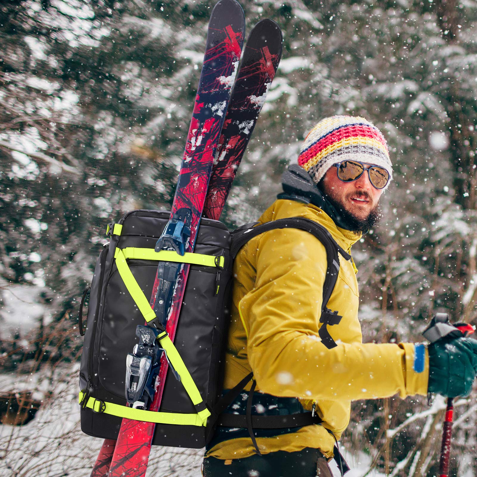 Gonex 50L Ski Boot Bag Backpack, Waterproof Travel Snowboard Boot