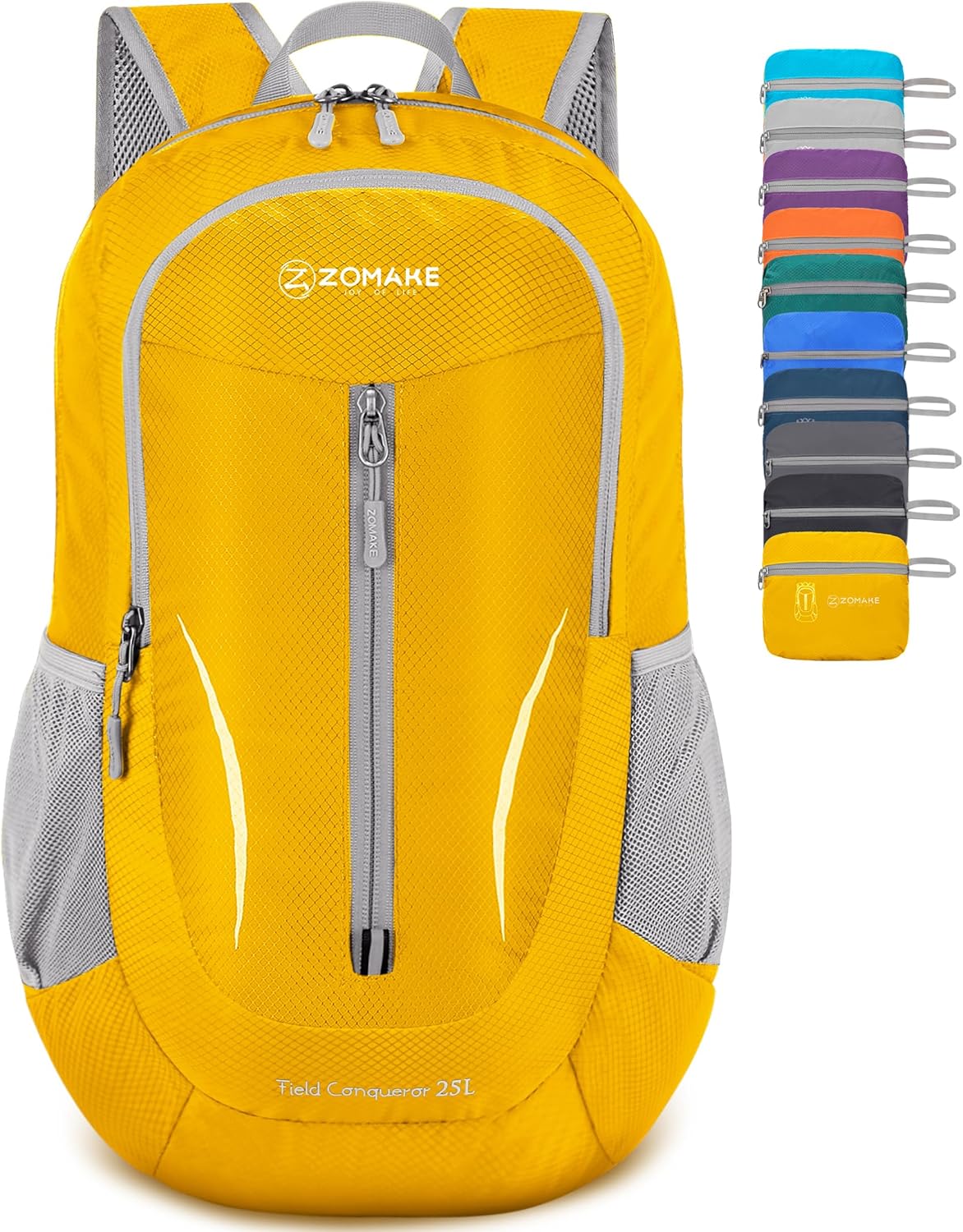 ZOMAKE Ultra Lightweight Packable Backpack 25L, Foldable Hiking Backpacks Water Resistant Small Folding Daypack for Trave(Lemon yellow) ZOMAKE Ultra Lightweight Packable Backpack 25L, Foldable Hiking Backpacks Water Resistant Small Folding Daypack for Trave(Lemon yellow)